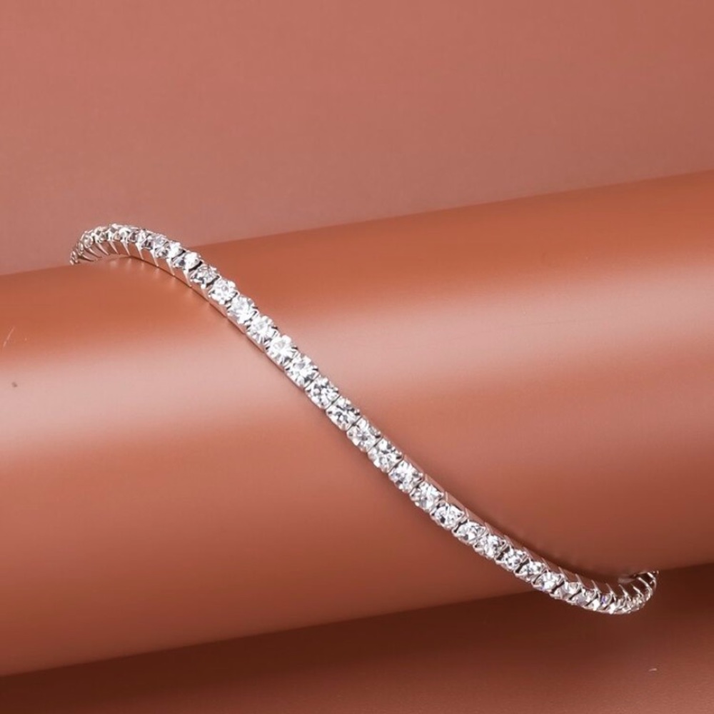 Crystal Ankle Bracelet 8 1/2”-10” stretchy NEW - Picture 9 of 11